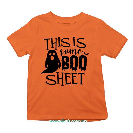 Playera Niño Halloween This Is Some Boo Sheet