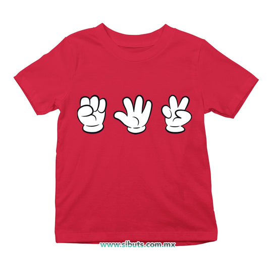 Playera Niño Juego Piedra Papel O Tijera