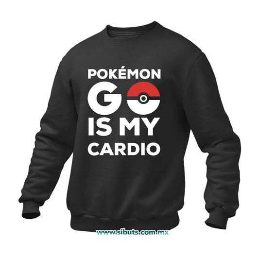 Sudadera Hombre Cuello Redondo Pokemon Go Is My Cardio