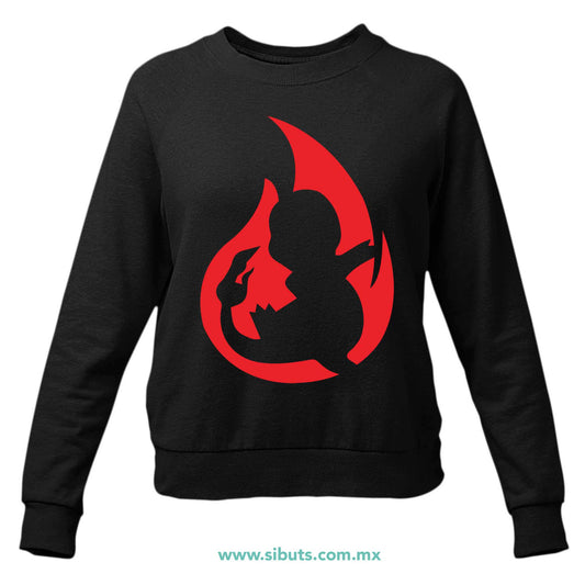 Sudadera Mujer Cuello Redondo Pokemon Charmander