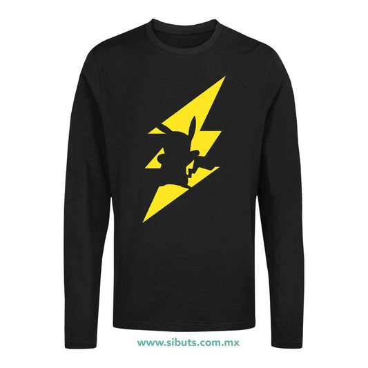 Playera Hombre Manga Larga Pokemon Pikachu