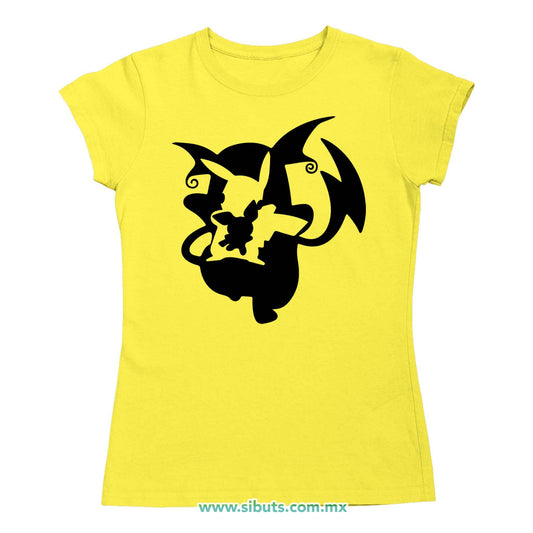 Playera Mujer Pokemon Pikachu Evolutions