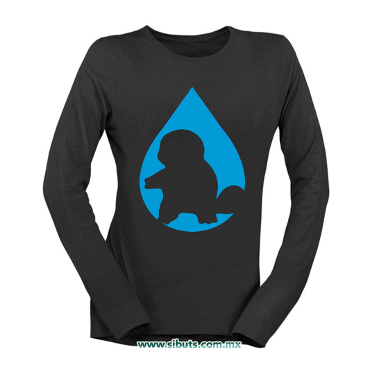 Playera Mujer Manga Larga Pokemon Squirttle