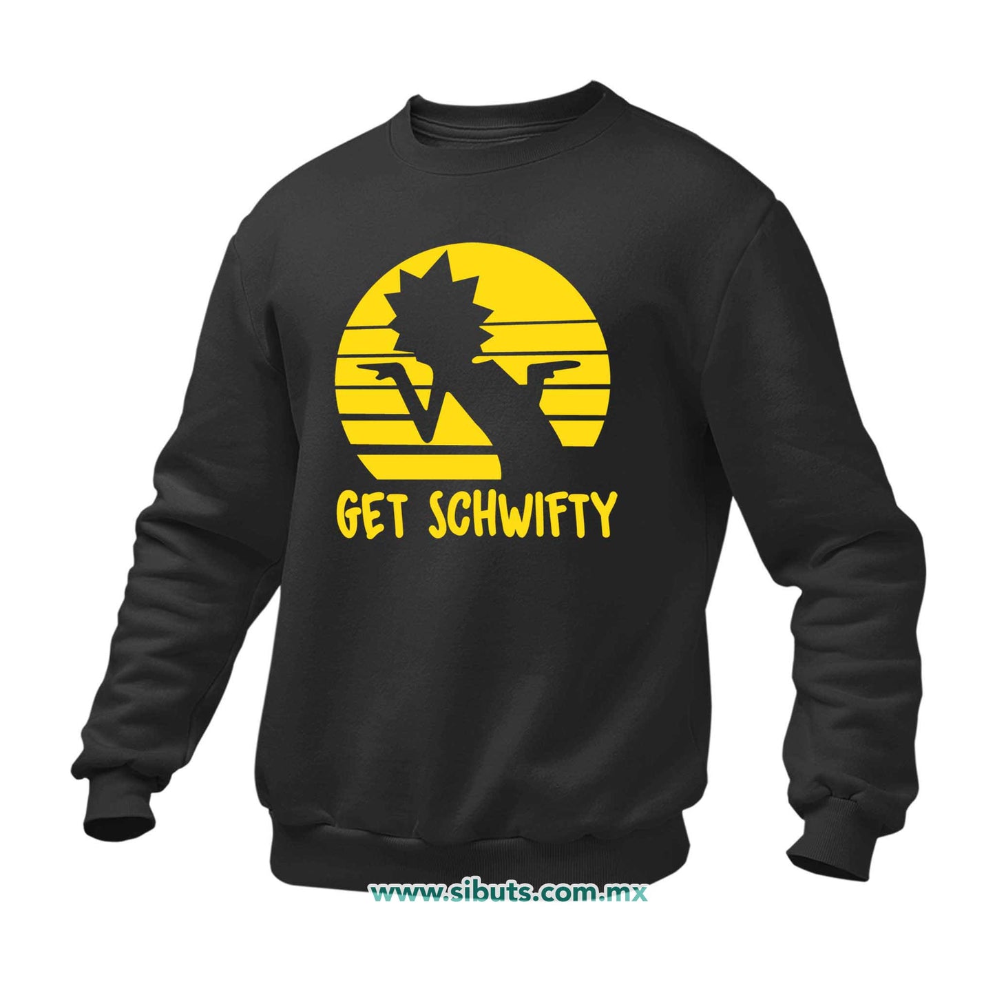 Sudadera Hombre Cuello Redondo Rick And Morty Get Schwifty
