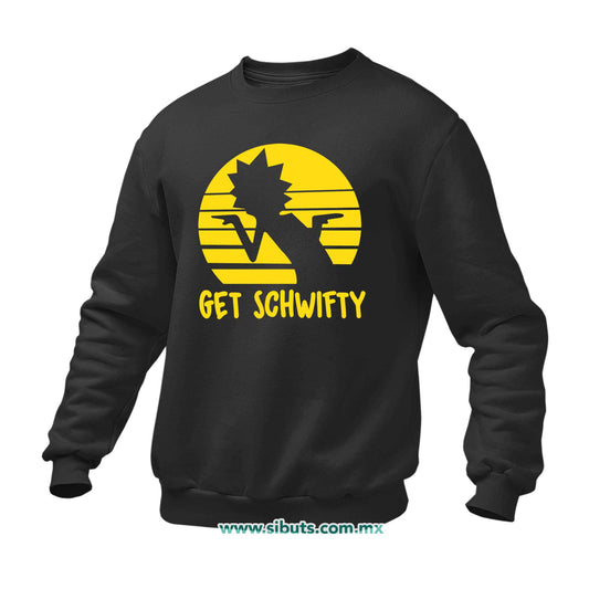 Sudadera Hombre Cuello Redondo Rick And Morty Get Schwifty
