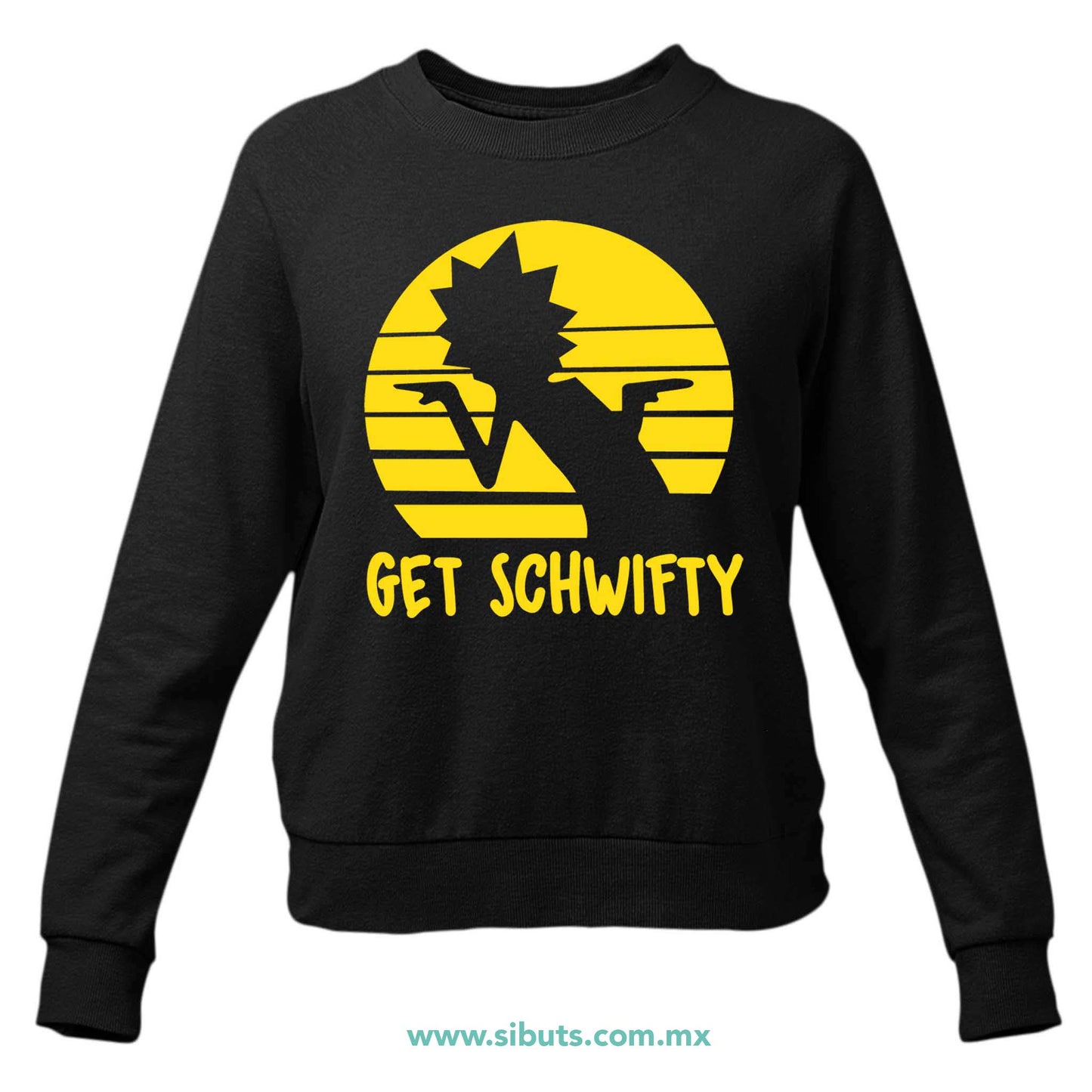 Sudadera Mujer Cuello Redondo Rick And Morty Get Schwifty