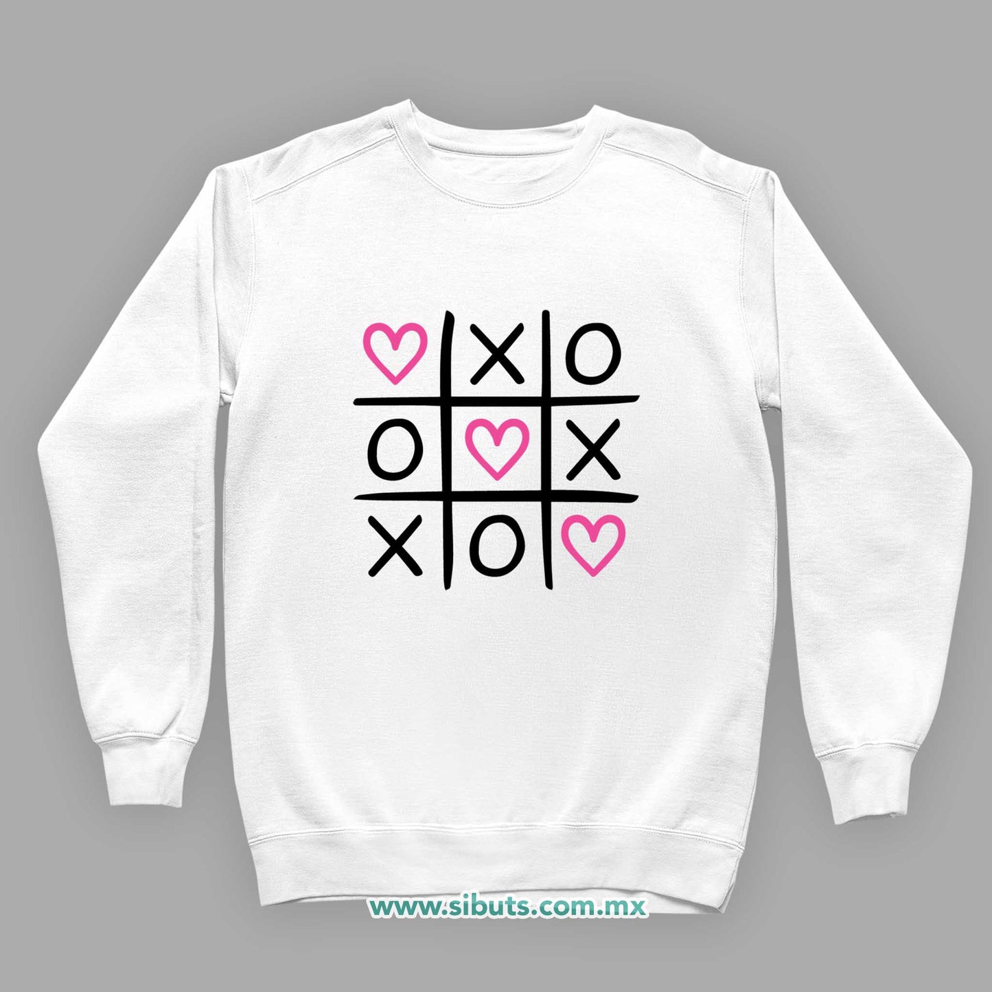 Sudadera Niña Cuello Redondo San Valentin Juego de Gato