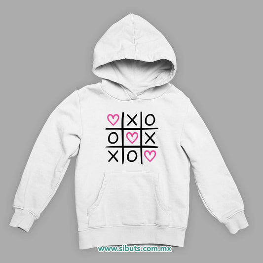 Sudadera Niño Gorro San Valentin Juego de Gato