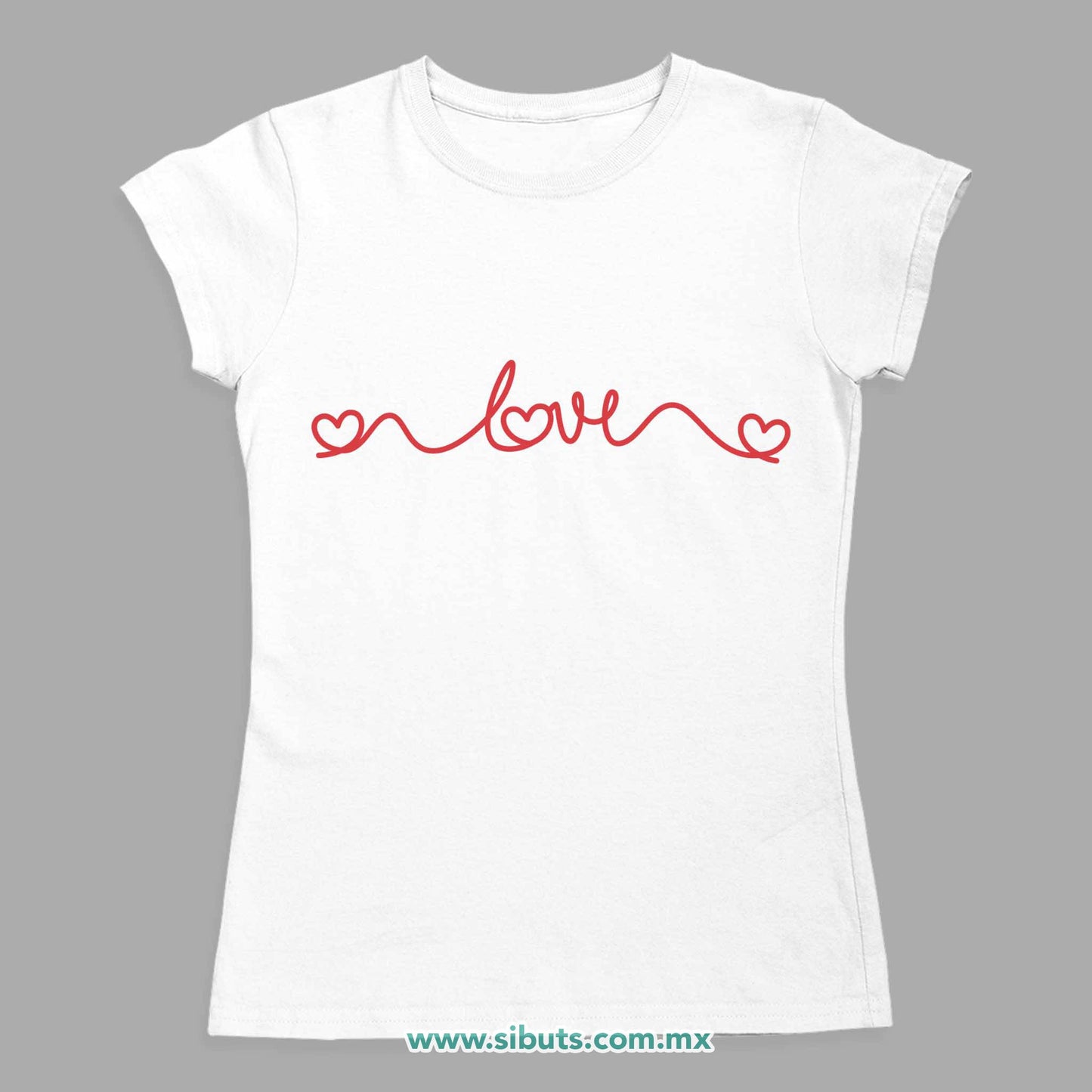Playera Mujer San Valentin Hilo Corazón Love