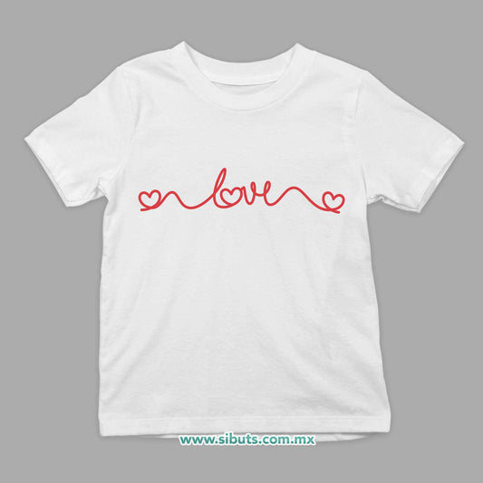 Playera Niño San Valentin Hilo Corazón Love