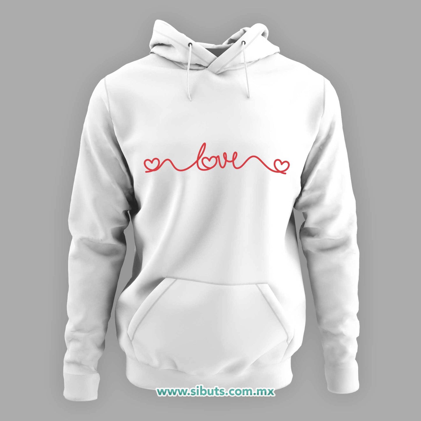 Sudadera Mujer Gorro San Valentin Hilo Corazón Love