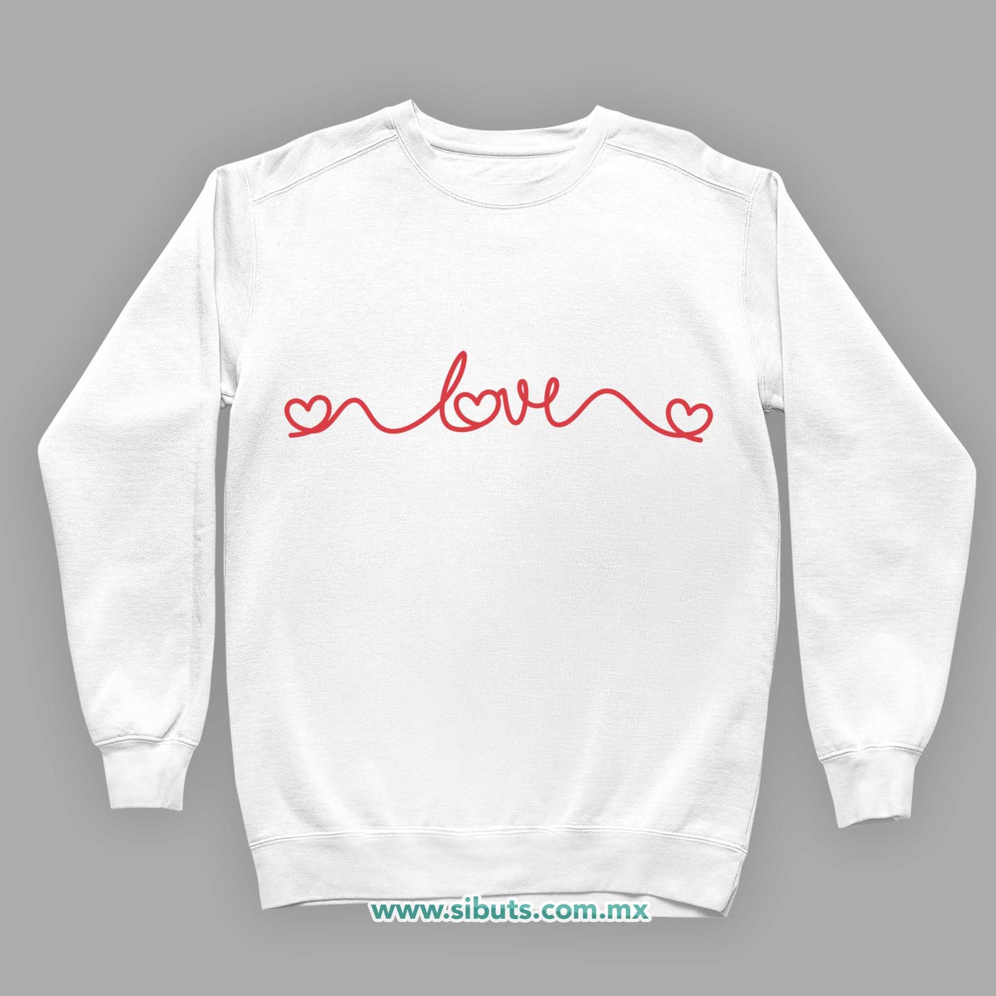 Sudadera Niña Cuello Redondo San Valentin Hilo Corazón Love