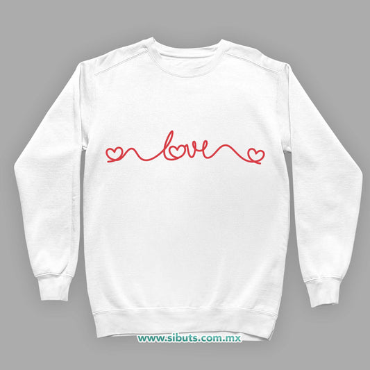 Sudadera Niña Cuello Redondo San Valentin Hilo Corazón Love