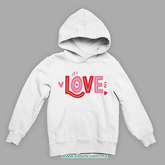Sudadera Niño Gorro San Valentin Love