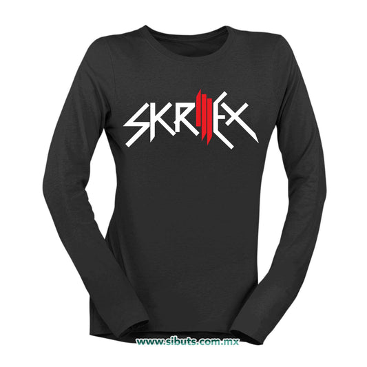 Playera Mujer Manga Larga Dj Skrillex