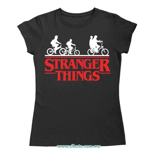 Playera Mujer Stranger Things Bicicletas