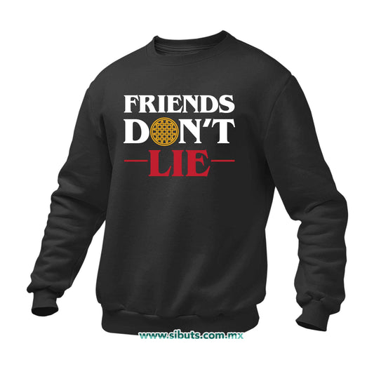 Sudadera Hombre Cuello Redondo Stranger Things Friends Don´t Lie