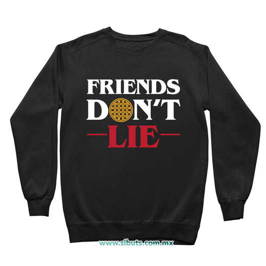 Sudadera Niña Cuello Redondo Stranger Things Friends Don´t Lie