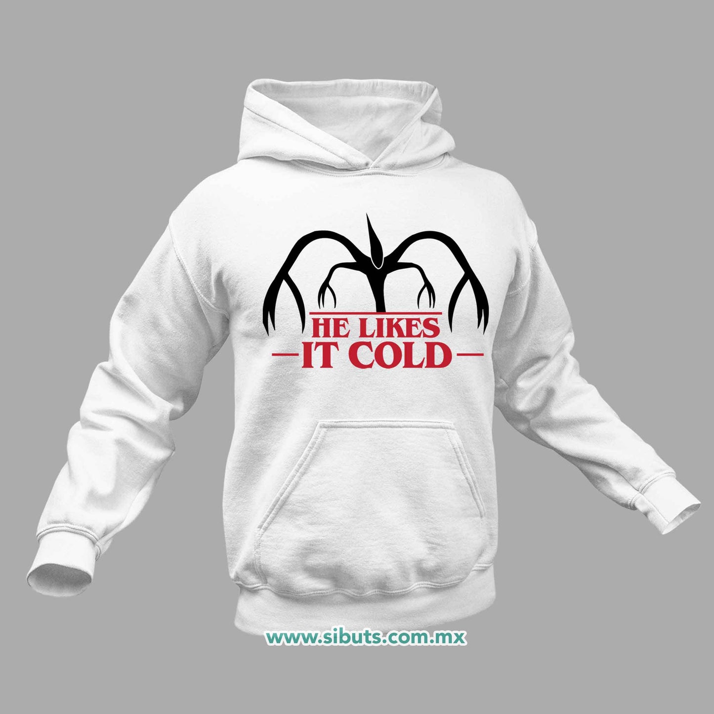 Sudadera Hombre Gorro Stranger Things Demogorgon He Likes It Cold