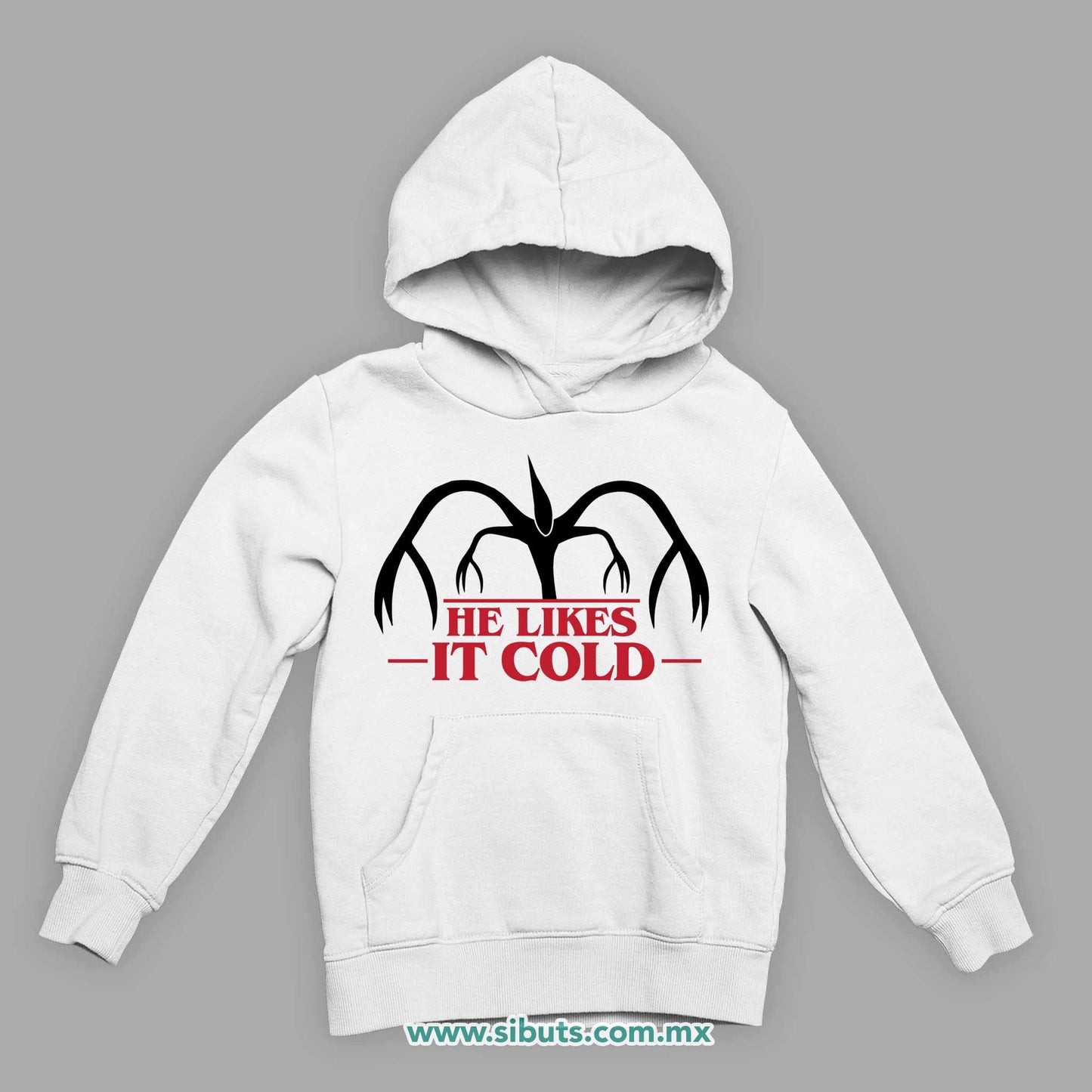 Sudadera Niño Gorro Stranger Things Demogorgon He Likes It Cold