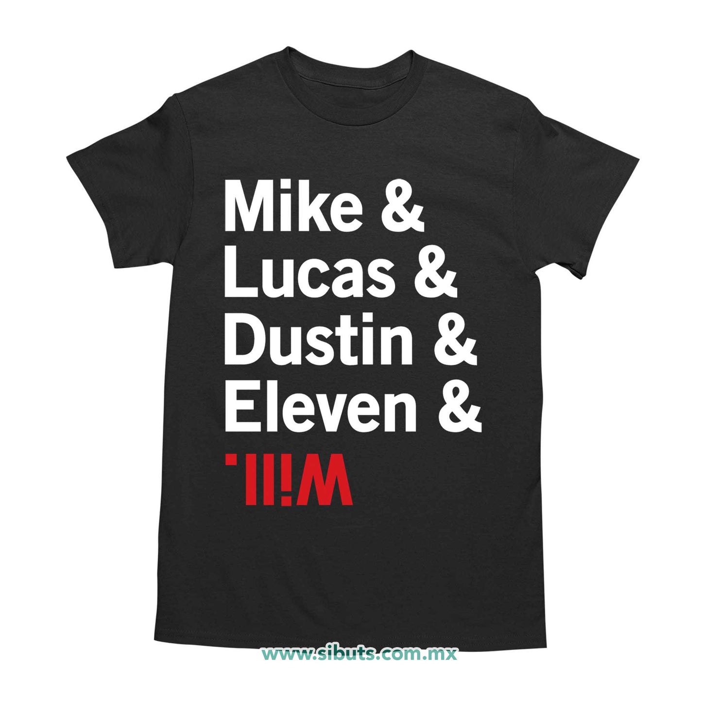 Playera Hombre Stranger Things Names Mike Lucas Dustin Eleven Will