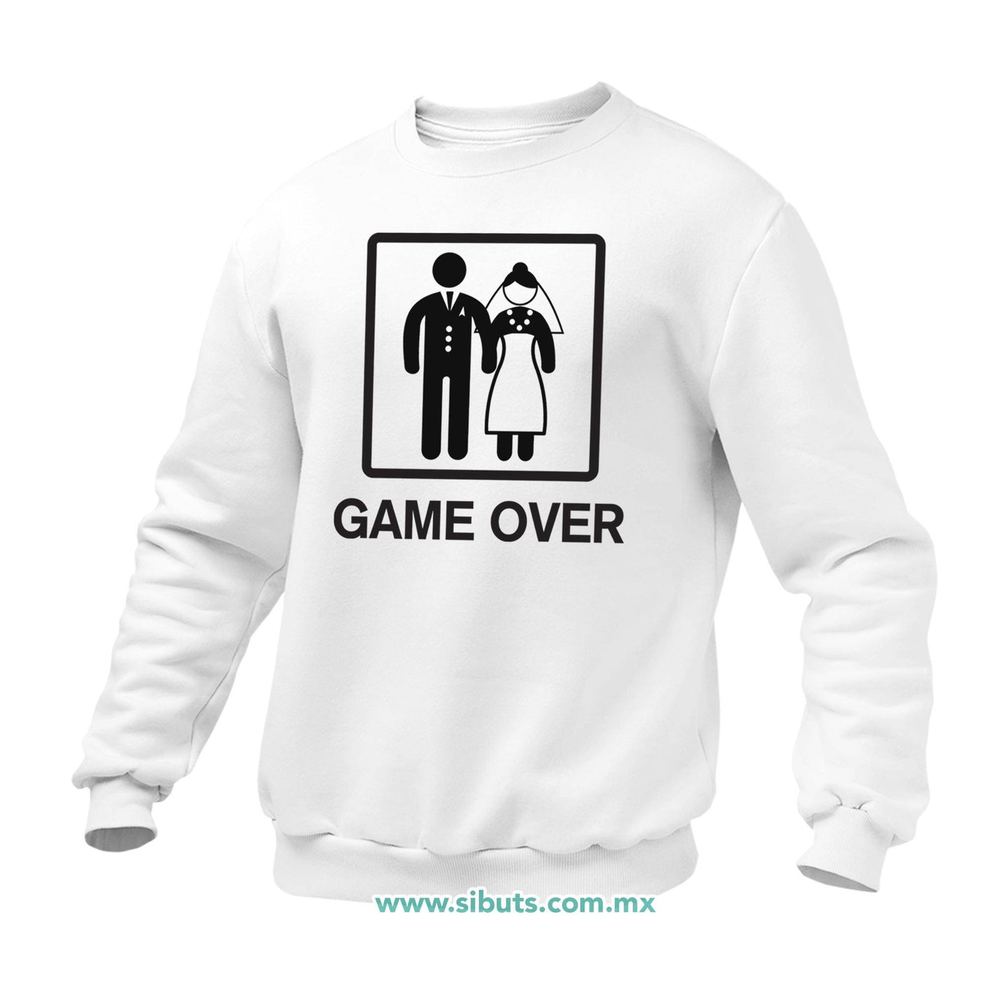 Sudadera Hombre Cuello Redondo Boda Game Over