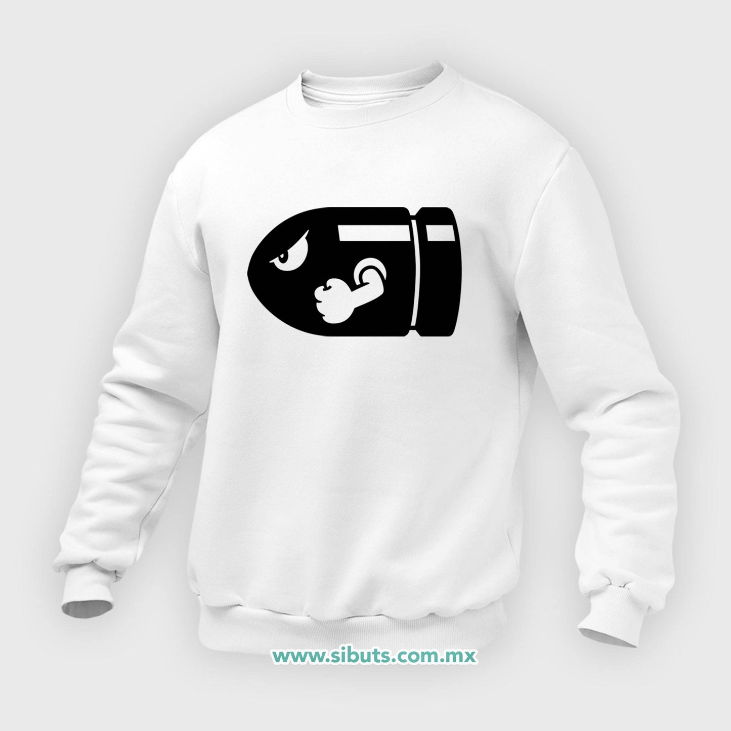 Sudadera Hombre Cuello Redondo Super Mario Bross Bullet