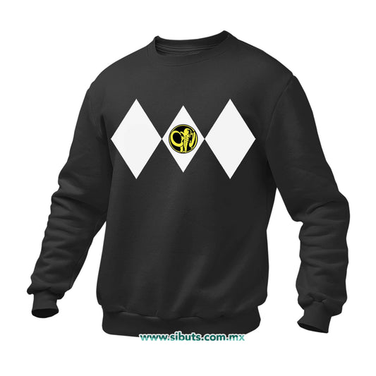 Sudadera Hombre Cuello Redondo Power Ranger Negro