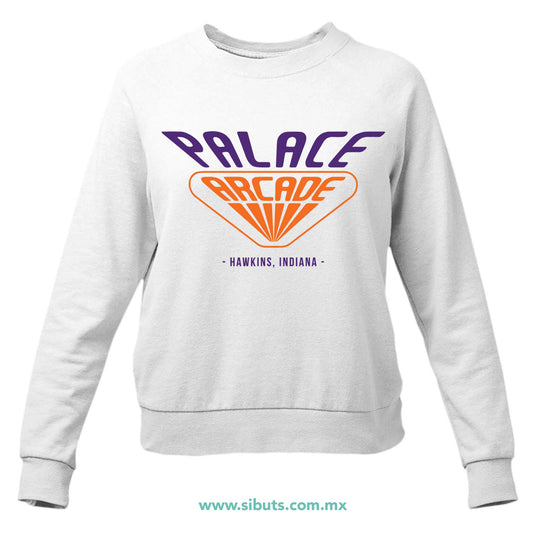 Sudadera Mujer Cuello Redondo Stranger Things Palace Arcade