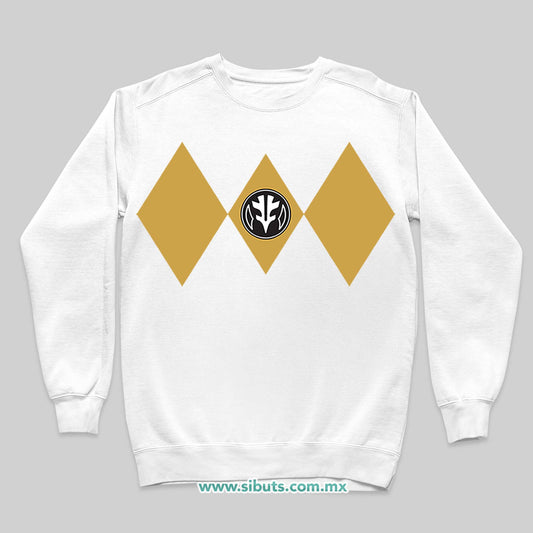 Sudadera NIño Cuello Redondo Power Ranger Blanco