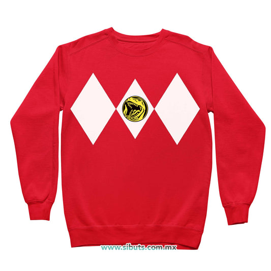 Sudadera NIño Cuello Redondo Power Ranger Rojo