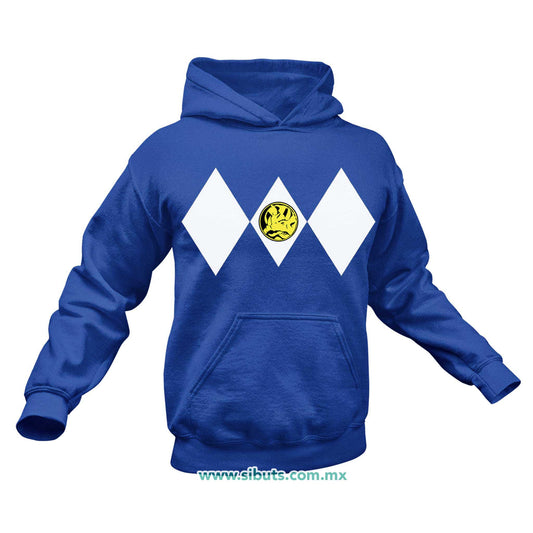Sudadera Hombre Gorro Power Ranger Azul