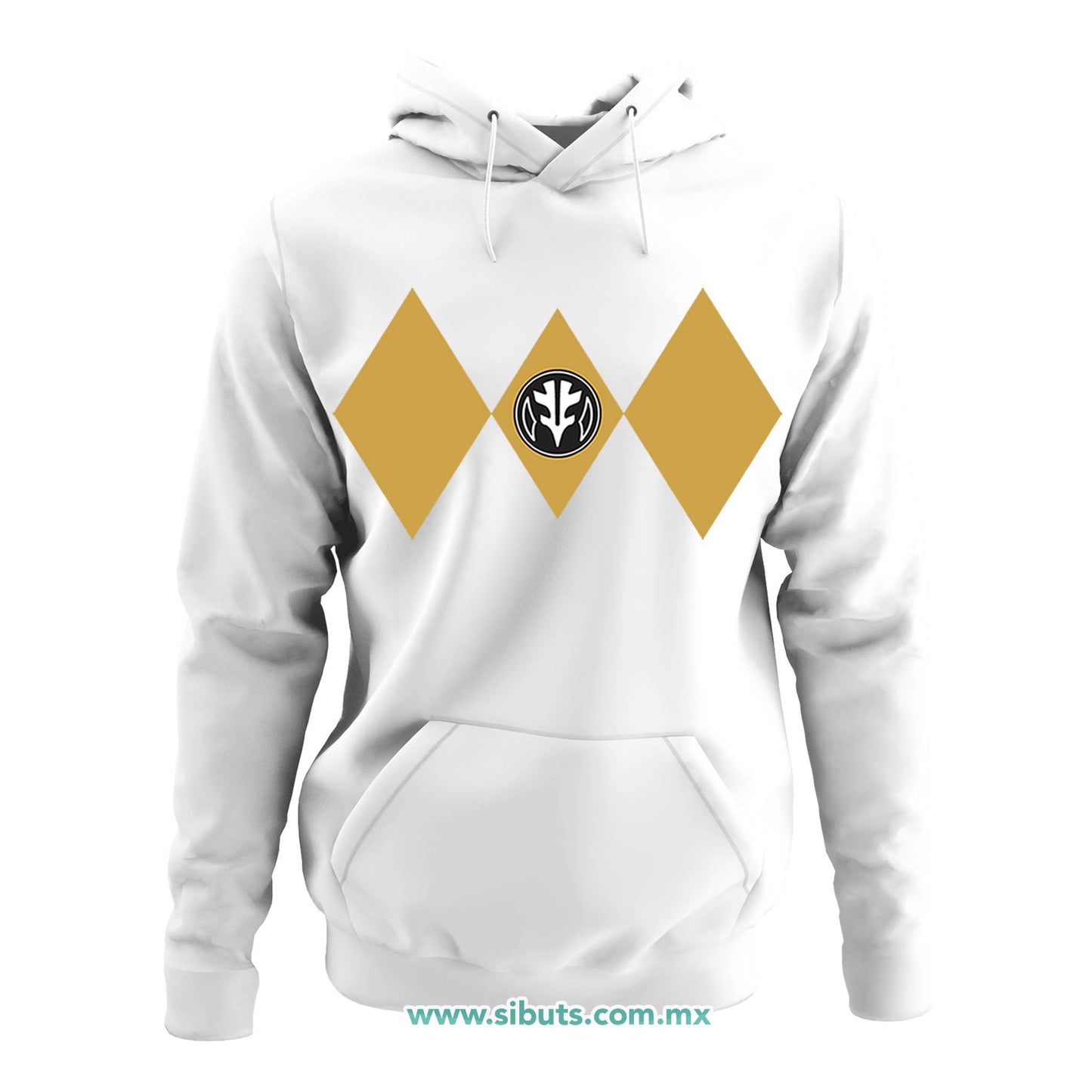 Sudadera Mujer Gorro Power Ranger Blanco