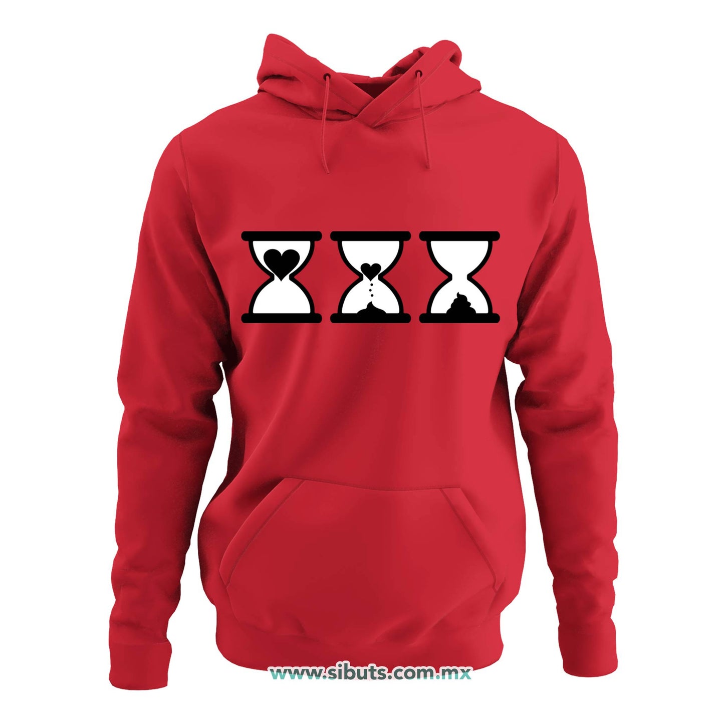 Sudadera Mujer Gorro San Valentin Reloj De Arena Desamor