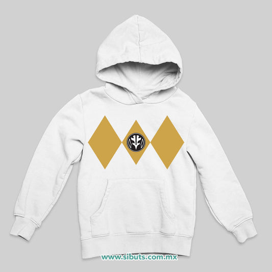 Sudadera NIño Gorro Power Ranger Blanco