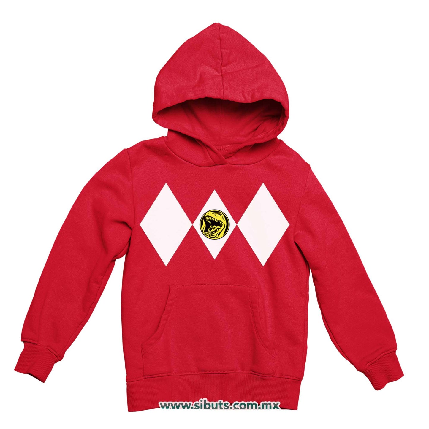 Sudadera NIño Gorro Power Ranger Rojo