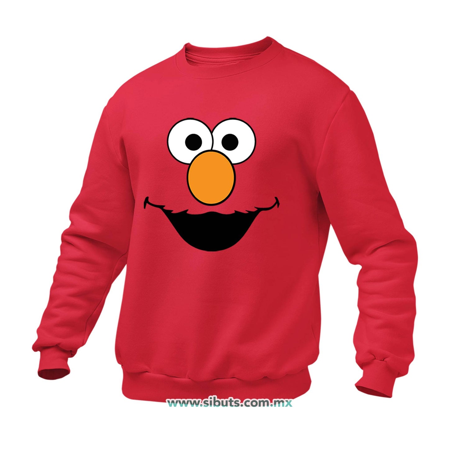 Sudadera Hombre Cuello Redondo Plaza Sesamo Elmo