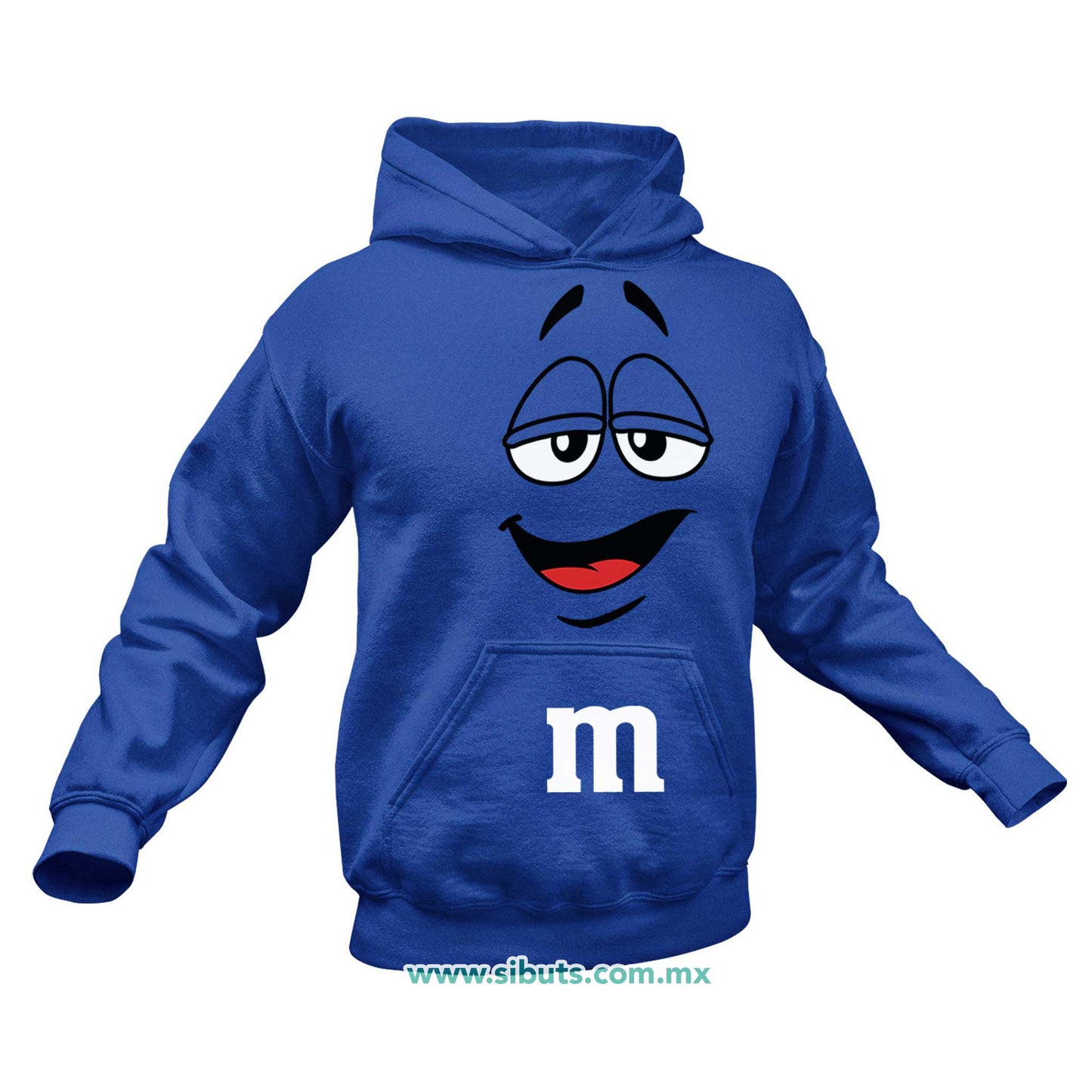 Sudadera Hombre Gorro Chocolate M&M Azul