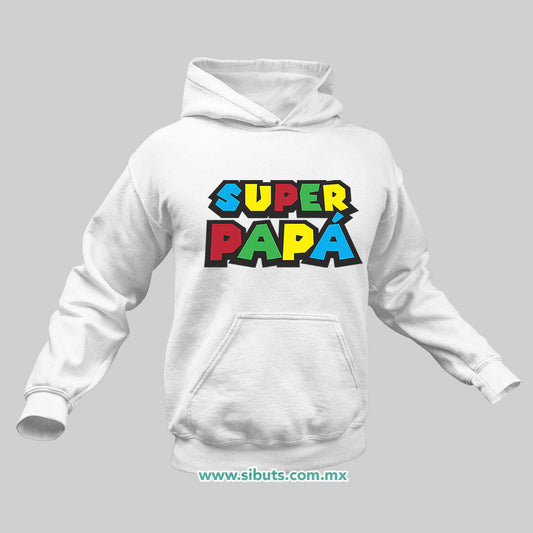 Sudadera Hombre Gorro Super Papá Mario Bros