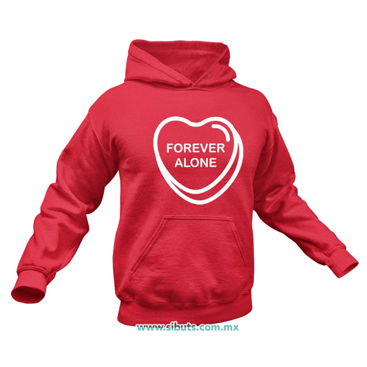 Sudadera Hombre Gorro San Valentin Forever Alone