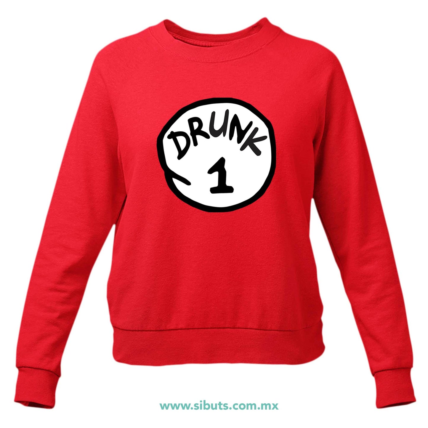 Sudadera Mujer Cuello Redondo Dr. Seuss Drunk 1