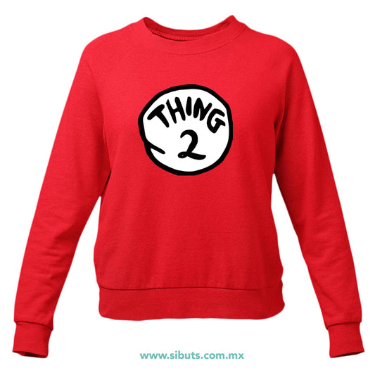 Sudadera Mujer Cuello Redondo Dr. Seuss Thing 2