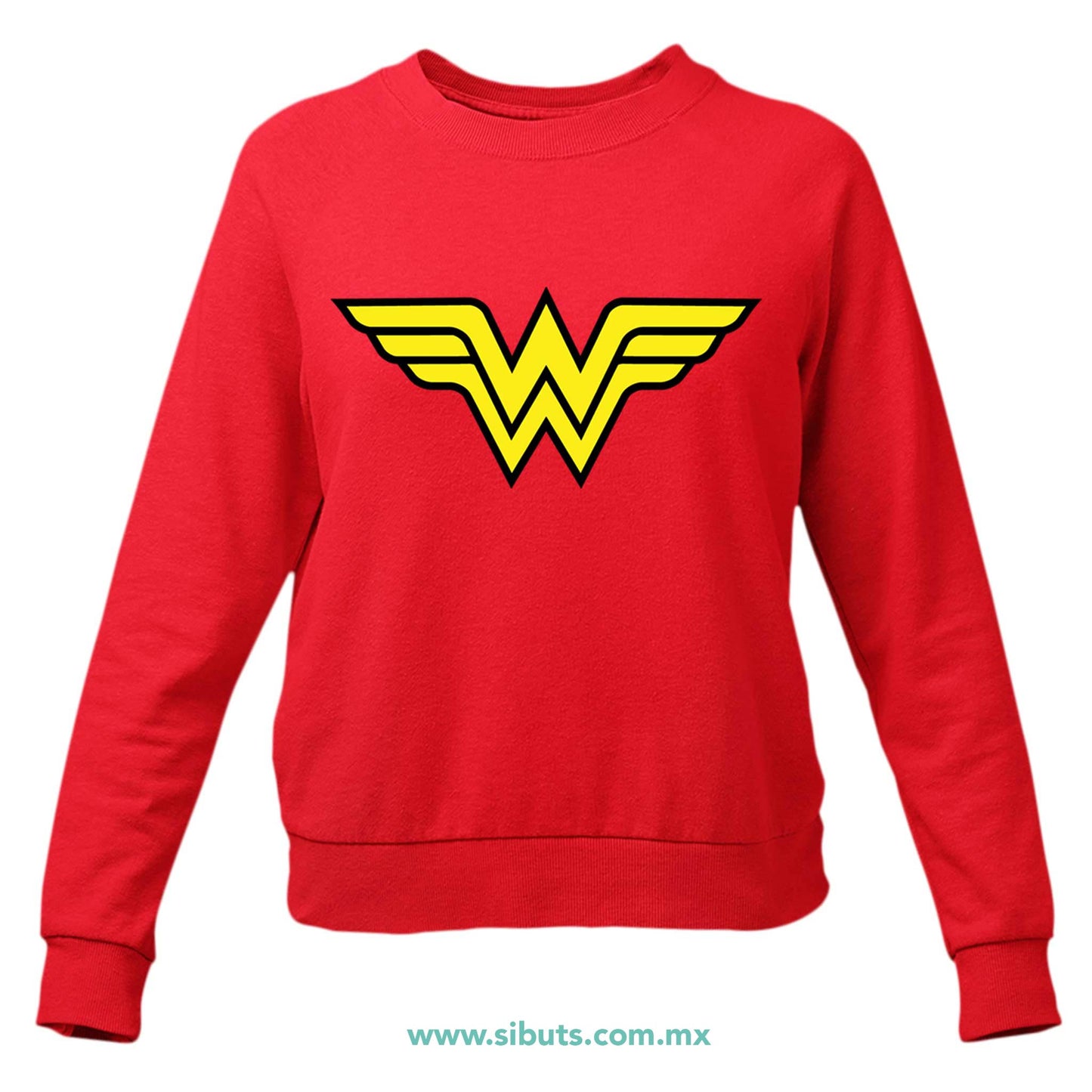 Sudadera Mujer Cuello Redondo Mujer Maravilla Wonder Woman