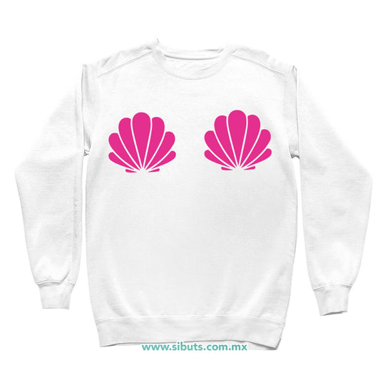 Sudadera Niña Cuello Redondo Conchas Sirena