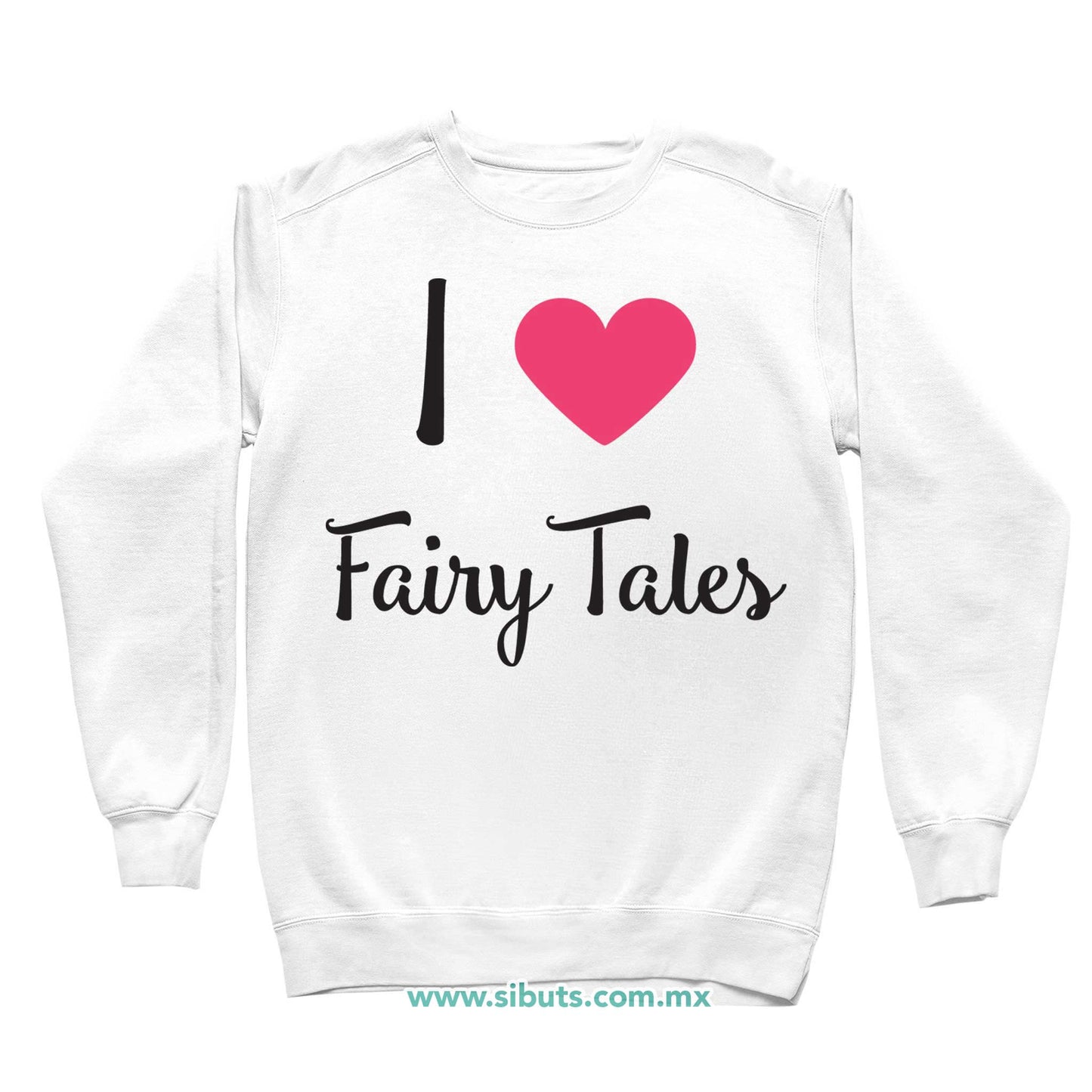 Sudadera Niña Cuello Redondo I Love Fairytales Con Alas