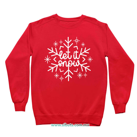 Sudadera Niño Cuello Redondo Copo De Nieve Let It Snow