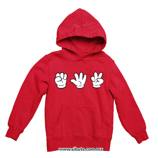 Sudadera Niño Gorro Juego Piedra Papel O Tijera