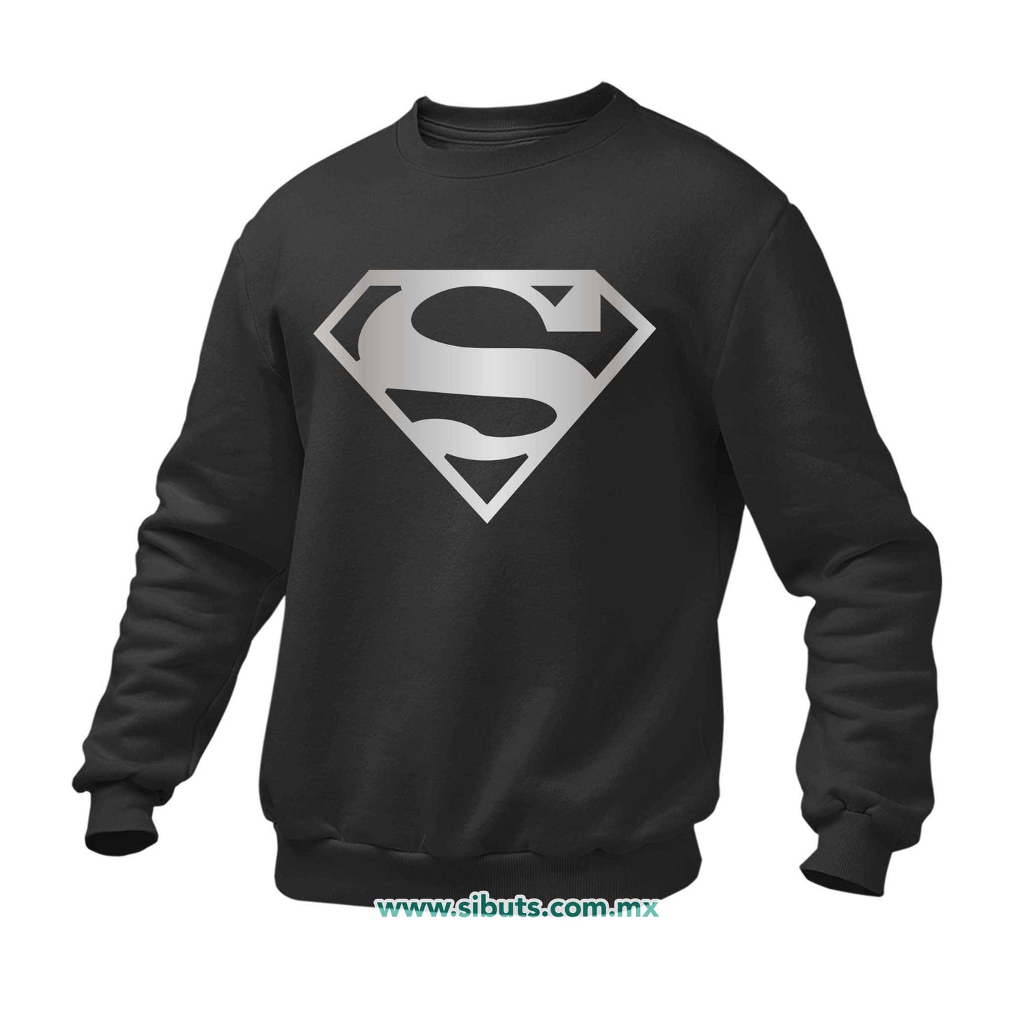 Sudadera Hombre Cuello Redondo Superman Silver