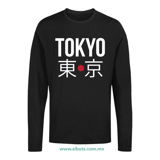 Playera Hombre Manga Larga Tokyo Japón