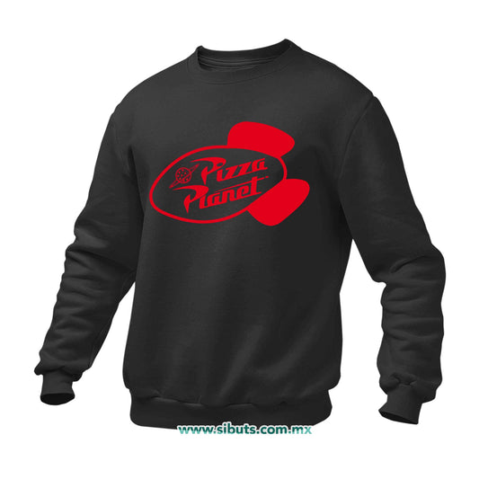 Sudadera Hombre Cuello Redondo Toy Story Pizza Planet Rojo